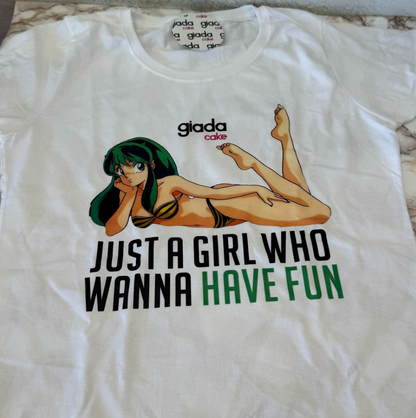 T-shirt “Just a Girl Who Wanna Have Fun” – Edizione Giada x Art Pop